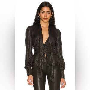 Bardot Tie-Neck Blouse size Medium US 6